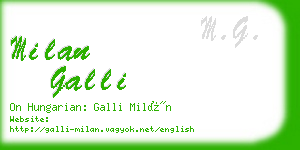 milan galli business card